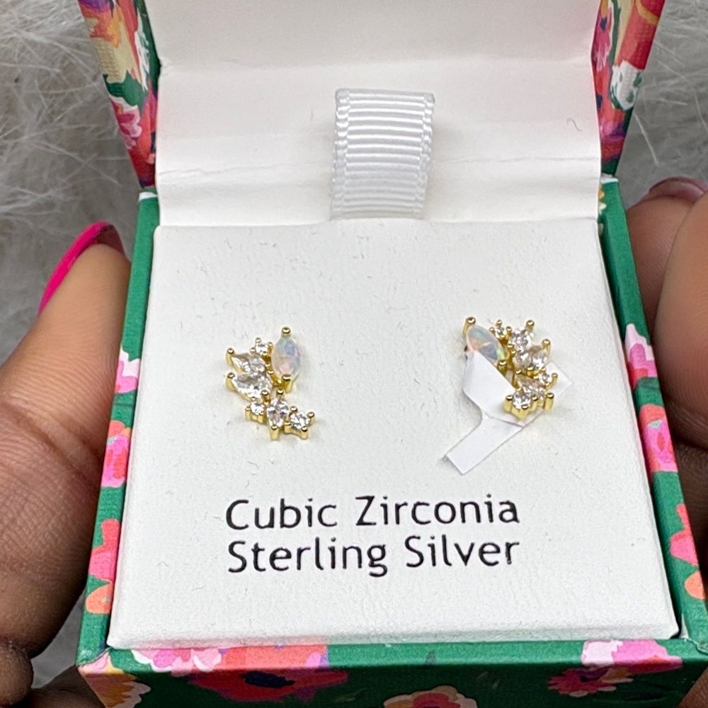 Nanette Lepore Gold and Silver Cubic Zirconia Earrings